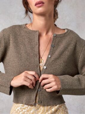Rouje Paris Yellow Nathalie Wool Cardigan